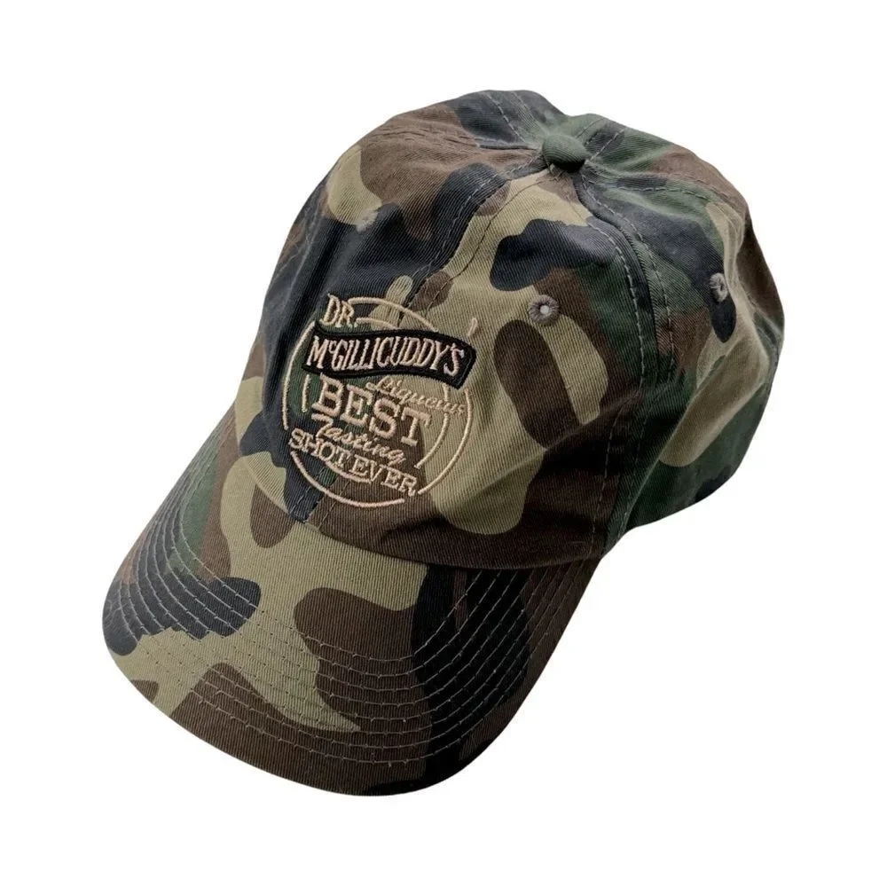 Green Camo Dr. McGillicuddy's Liqueur BEST Tasting SHOT EVER Baseball Cap OSFM